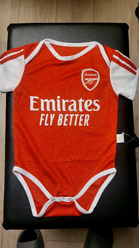 Baby Football Jersey Arsenal Home Shirt Number 41 Rice One-Piece Triangle Romper Quick-Drying with Name Printing Baby Football Jersey Arsenal Home Shirt Number 41 Rice One-Piece Triangle Romper Quick-Drying with Name Printing