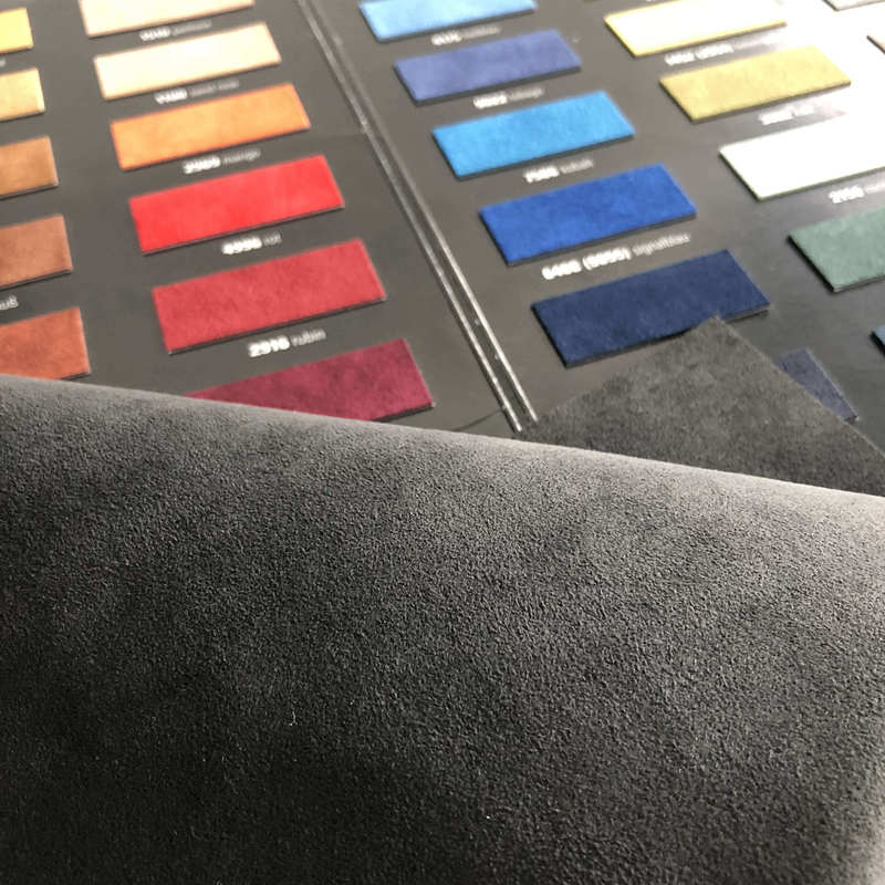 Italian Alcantara Black Fabric, Original Imported Suede Leather for Car Interior Refurbishment