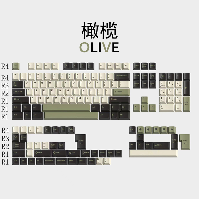 Gmk Olive Abs Two-Color Molded Keycaps, Cherry Profile, Original Height, Aifei Keycaps, Big Leaf Catcher Gmk Olive Abs Two-Color Molded Keycaps, Cherry Profile, Original Height, Aifei Keycaps, Big Leaf Catcher