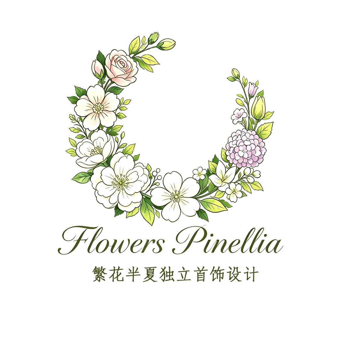 Flowers Pinellia繁花半夏独立首饰设计的LOGO