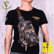  Chest bag mens canvas camouflage 2021 new fashion trend personality outdoor sports shoulder messenger small backpack military fan