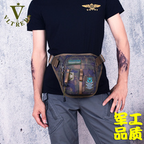 Camouflage fanny pack Mens multi-function sports bag womens mobile phone bag chest bag waterproof nylon canvas outdoor small shoulder satchel