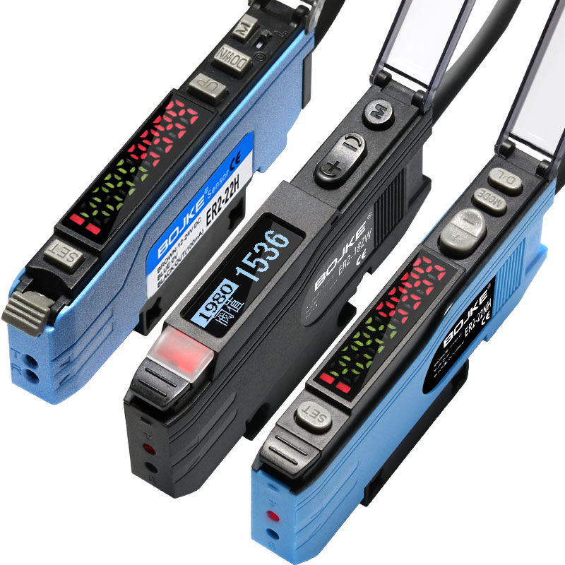 BOJKE Dual Digital Display Fiber Amplifier ER2-22H ER2-21HP FS-N18N FX-501 High Speed 25us