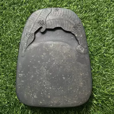 Banana leaf inkstone pure hand-carved Venus Stone hair ink good raw stone seed material Wenhang Sibao ink pen