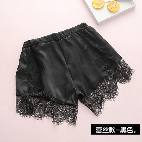 Mùa hè cỡ lớn thở quần an toàn satin chống ánh sáng xà cạp mỏng loose-fitting nơ nơ ren đáy quần short.