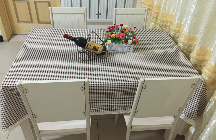 Khăn trải bàn bằng vải kẻ sọc cotton vải lanh bàn cà phê bàn ​​tròn bàn vải máy tính bàn vải khăn nhỏ khăn trải bàn trang trí