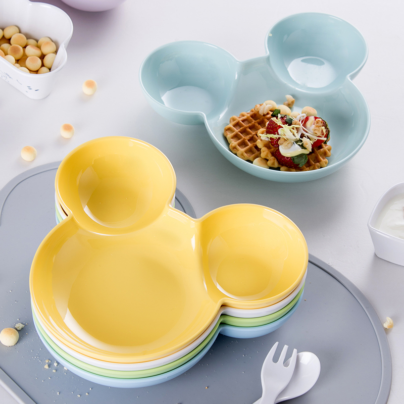 Cute Mickey Plate Creative Cartoon Bowl Set Baby Children's Tableware Rice Plate Breakfast Plate Cartoon Divided Plate Cute Mickey Plate Creative Cartoon Bowl Set Baby Children's Tableware Rice Plate Breakfast Plate Cartoon Divided Plate