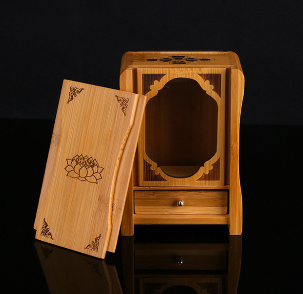 Mini little Buddha shrine with drawer Carry-on Buddha card niche Thai Buddha cabinet Buddha cabinet small Buddha shrine cabinet