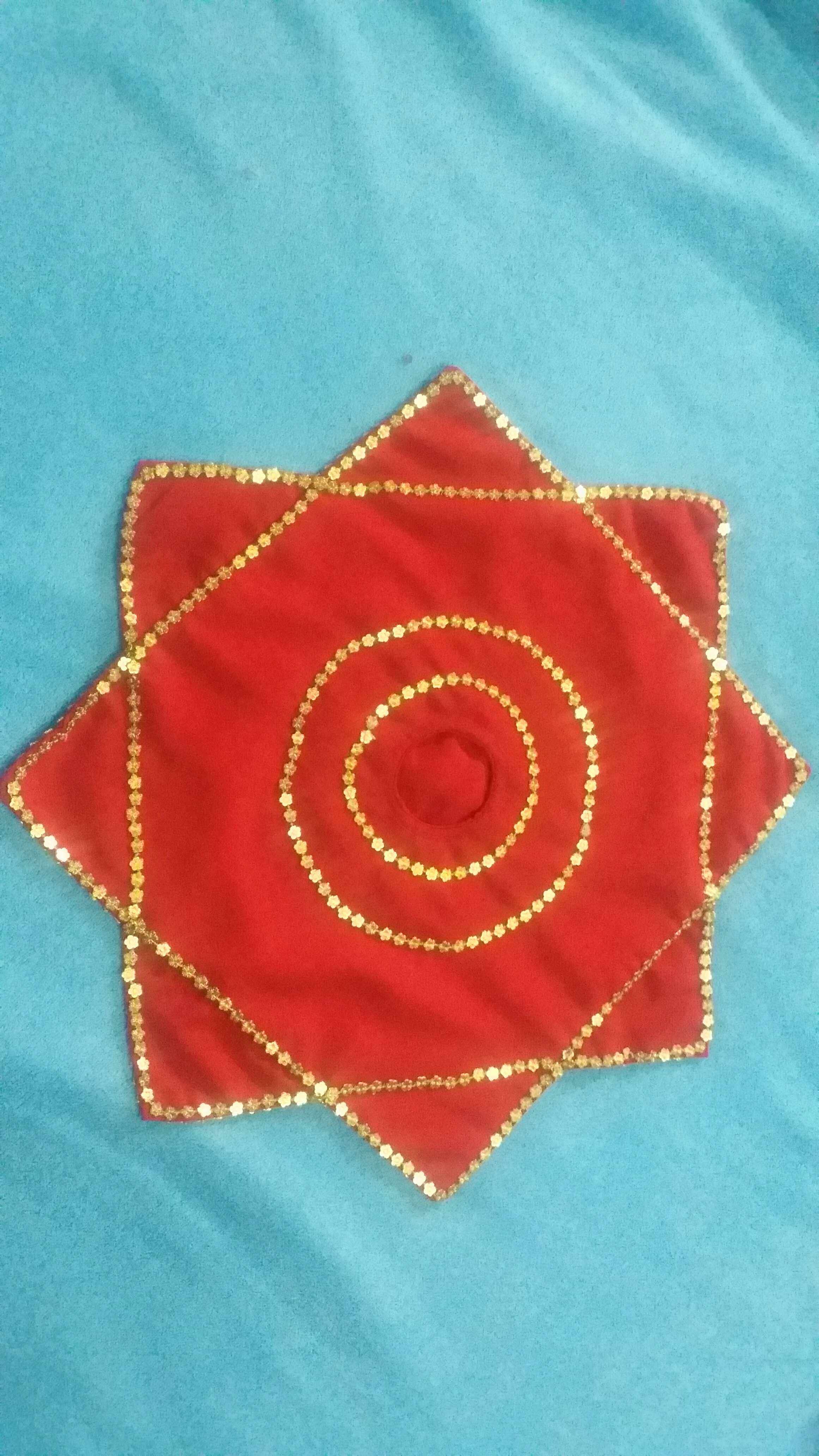 Self-produced new golden flower professional dance northeast duo turn handkerchief flower octagonal towel large favorably