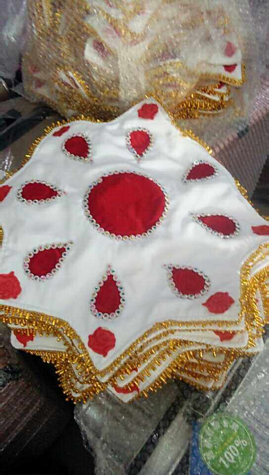 Factory direct sales of new heavyweight three-layer hemp embroidery handkerchief flower professional stage handkerchief flower