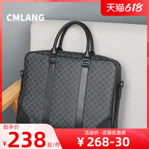 Mens briefcase handbag mens bag mens large capacity travel bag mens business casual mens bag skewed satchel bag brief
