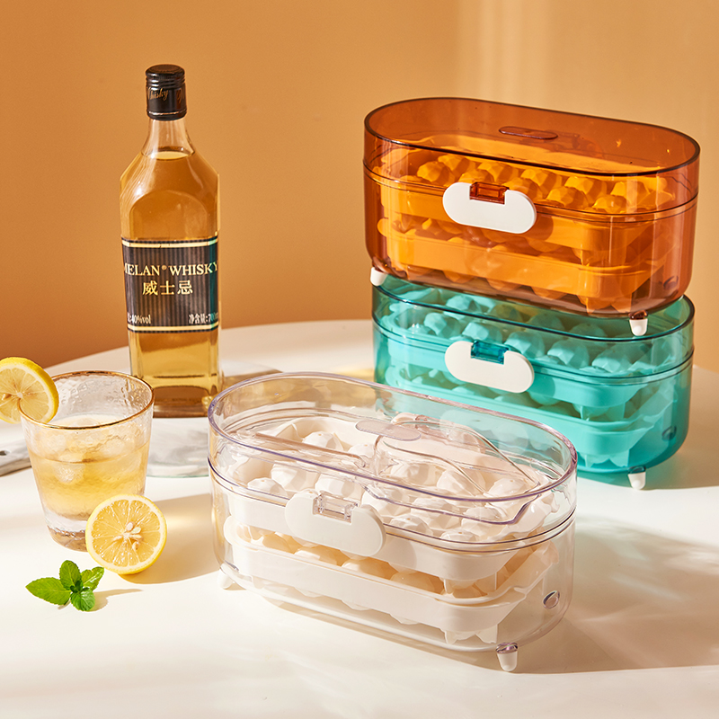 Ice Cubes Ice Cubes Freezer Frozen Type Home With Lid Storage Ice Box Large Capacity Round Ball Self Deposit Ice-making God