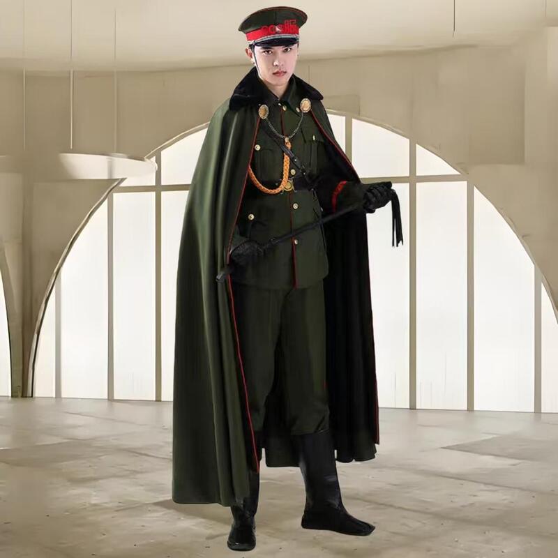 Warlord Cosplay Costume, Republic of China Young General Costume, Zhang Dafu Military Coat, Cloak, Tycoon Nine-Gate Cosplay Performance Costume Warlord Cosplay Costume, Republic of China Young General Costume, Zhang Dafu Military Coat, Cloak, Tycoon Nine-Gate Cosplay Performance Costume