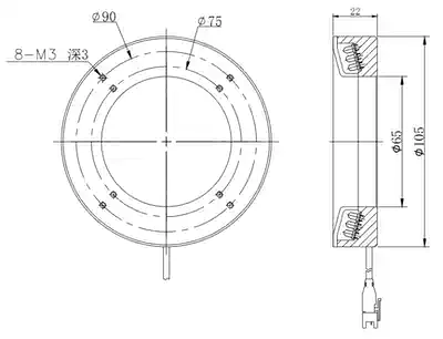 Machine vision light source Ring light source 24V high-brightness LED industrial lighting detection light source RL105-75