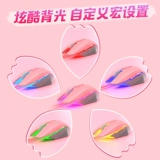 Розовый комплект, клавиатура, мышка, механические игровые милые наушники