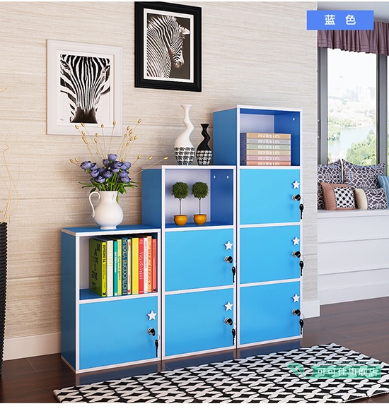 tủ kệ sách đơn giản tủ khóa tủ nhỏ với cửa ra vào kết hợp miễn phí khóa tủ lưu trữ tủ tủ ban công trẻ - Buồng tủ nhựa cánh lùa