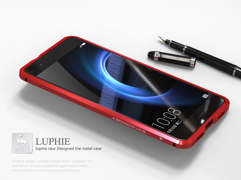 Luphie Blade Sword Slim Light Aluminum Bumper Metal Shell Case for Huawei Honor V8