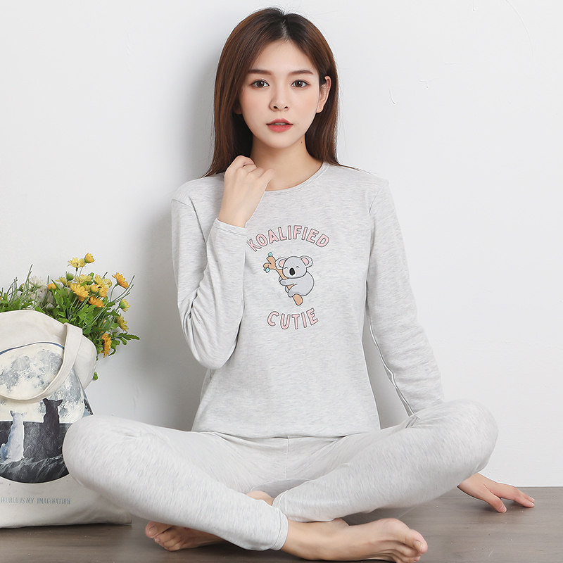 Autumn Clothes Sanitary Pants Woman Pure Cotton Suit Beginner High School Girl Cotton Sweatshirt CUHK Girl Girl Fever Coat Thin