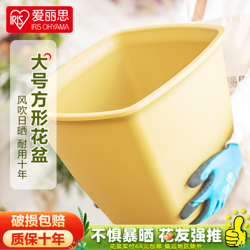 Alice Deep Plenty Flower Pot Yard Tree Balcony Monthly Bamboo Pot Planting Cabbage Alice