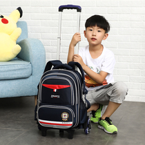 Tier schoolbag Primary School students male six-wheeled 3-6 grade waterproof Ridge burden reduction childrens shoulder schoolbag 8-12 years old