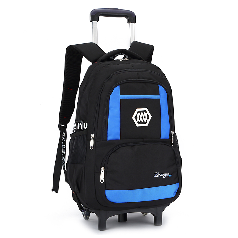 Pull-rod trai schoolbag học sinh trung học cơ sở 3-4-5-6-9 trẻ em lớp kéo lớn cuốn sách.