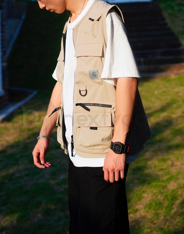 (NextVogue) carhartt wip elmwood vest 8-pocket multi-pocket functional vest