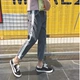 Tide shop 2017 mùa thu mới Hong Kong gió quần vải quần Slim màu đơn sắc Hàn Quốc quần âu hoang dã quần kaki nam
