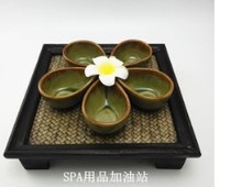 Tai Style SPA Beauty Supplies Display Pint Large Ceramic Drop Bowl Trays Southeast Asian Style Front Office