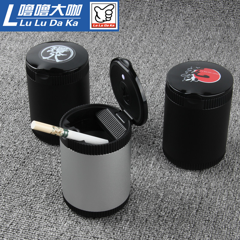 spoon ring eight JS RACING metal aluminum alloy with cover and lamp car ashtray fit 10th generation Accord