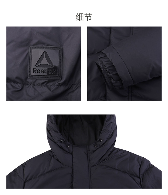 Reebok Reebok Thể thao chính thức Thể dục JACKET Áo khoác nam chạy bộ - Trọng lượng trung bình FMA43