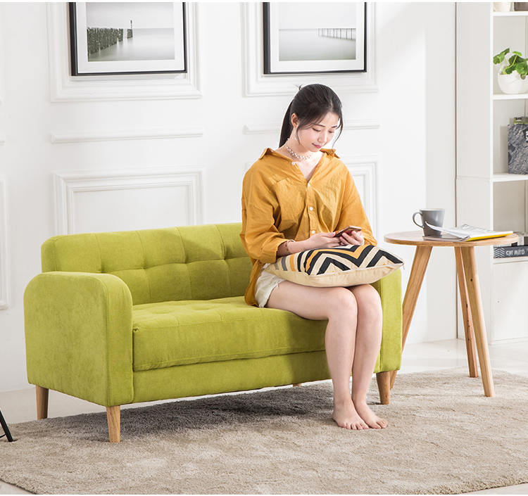Cả hai sofa căn hộ nhỏ hiện đại phòng ngủ nhỏ gọn gấp đôi chữ số cửa hàng cho thuê cửa hàng quần áo với một loại vải ghế sofa nhỏ - Ghế sô pha ghế sofa văn phòng