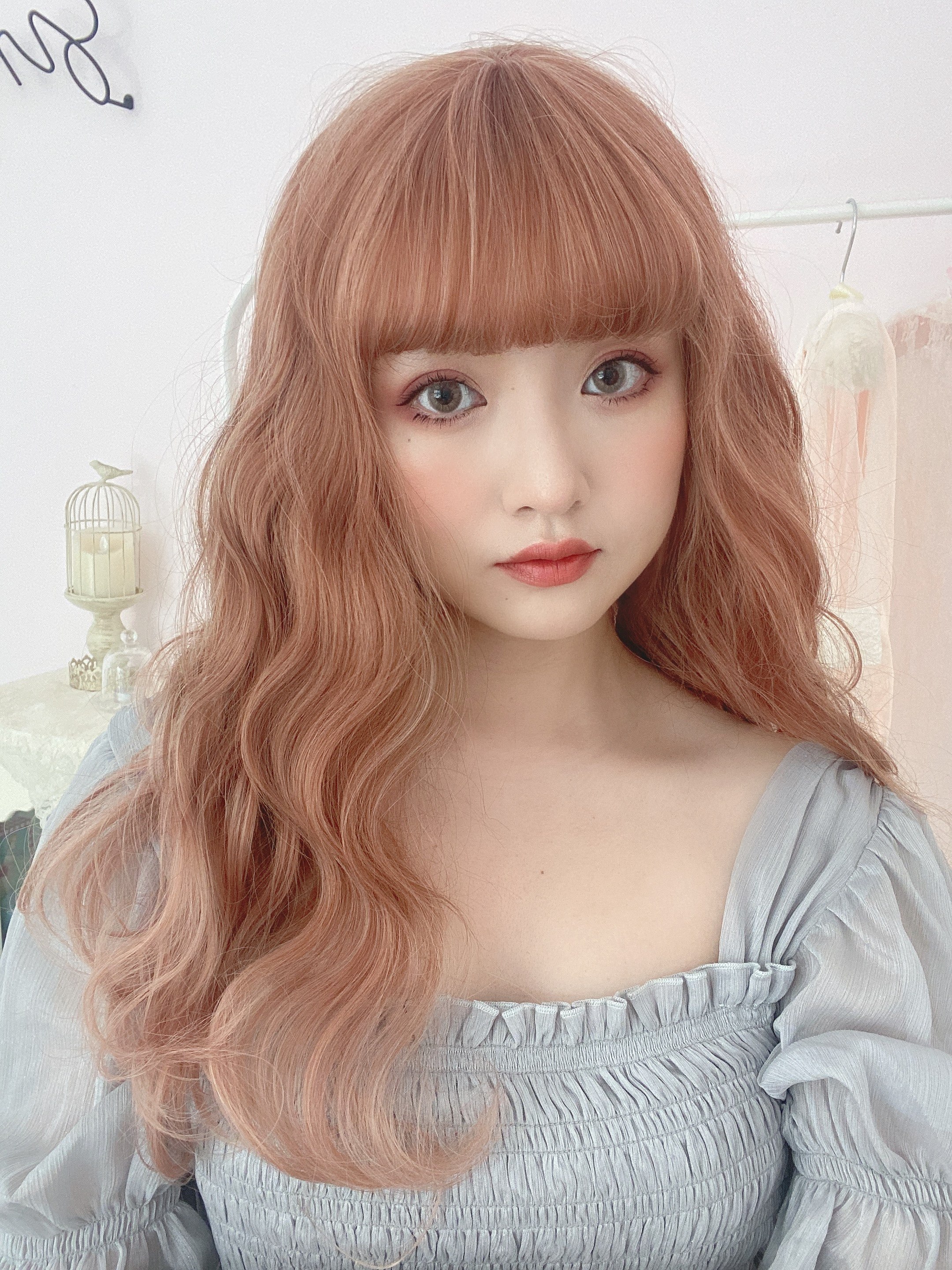 Review for Orange egg roll fluffy wig YV40852 main image 1
