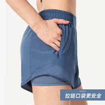 Loose sports shorts womens high waist size anti-light yoga fitness pants running quick-dry training outside wearing hot pants summer