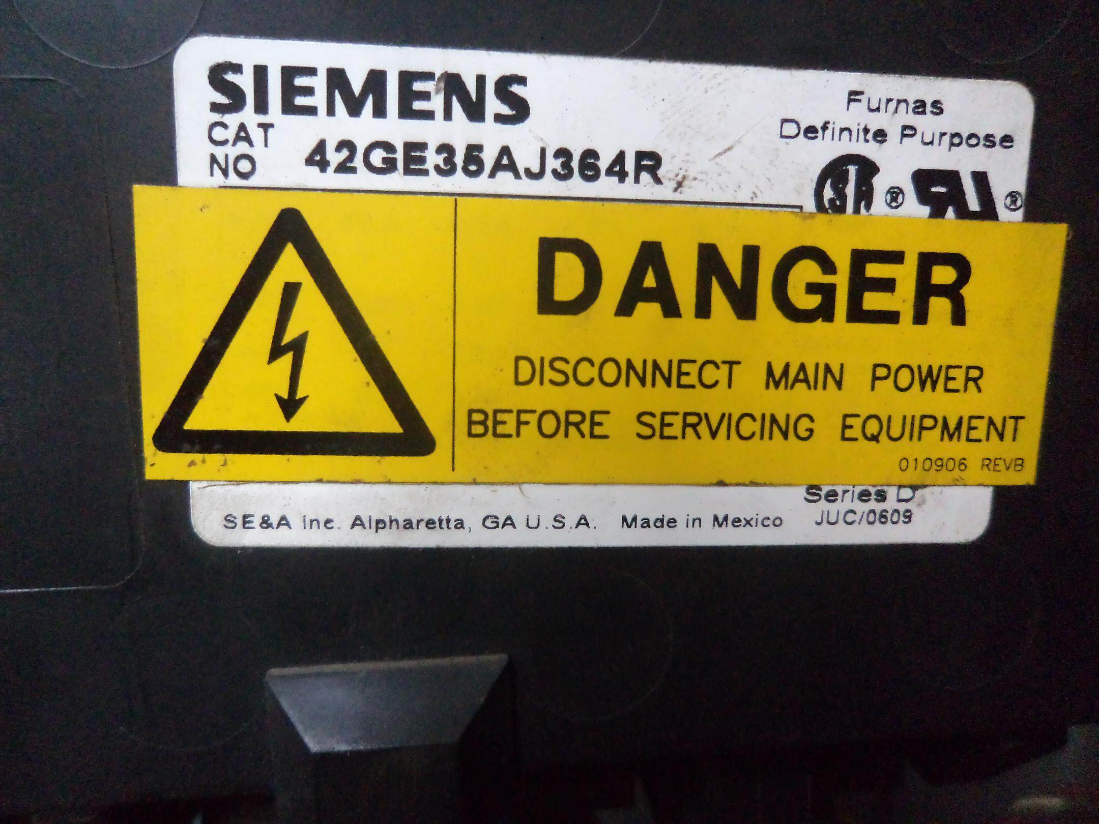 SIEMENS contactor 42GE35AJ364R Overseas imported treasure MAX200 plasma 003092