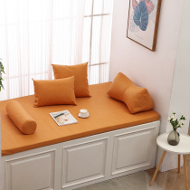 Bay window pad Window sill pad Solid color net Red light luxury Nordic style custom Tatami cushion card seat sponge cushion