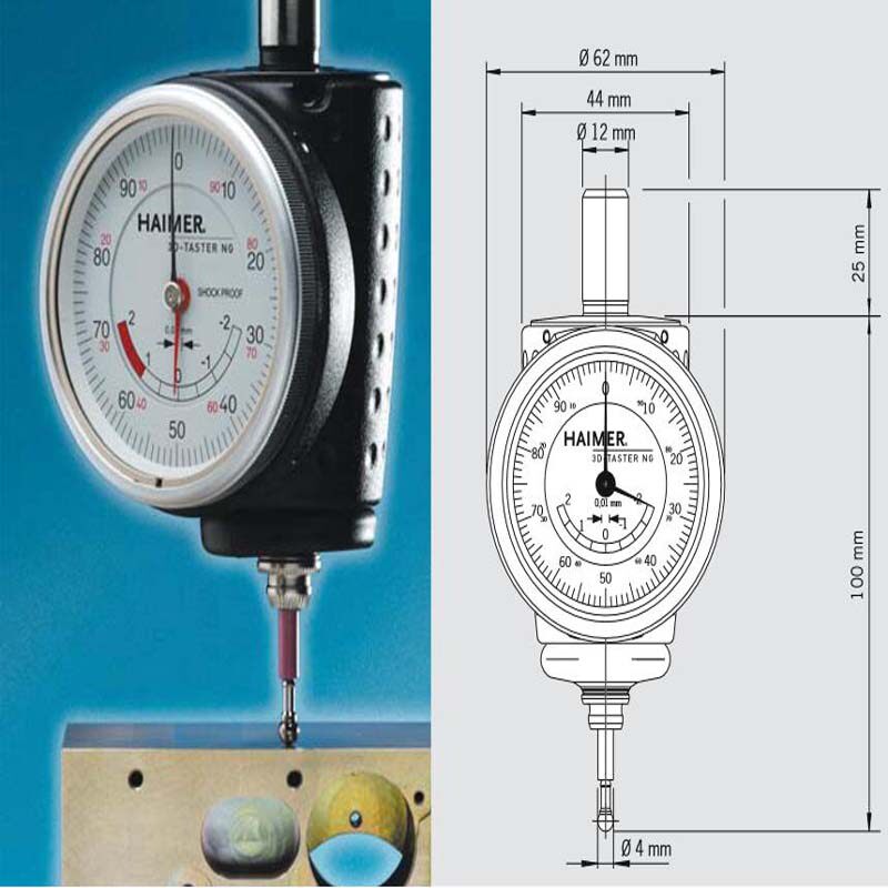 German Heimer 3D edge finder universal three-dimensional sub-point probe 80 360 00NG 3D edge finder