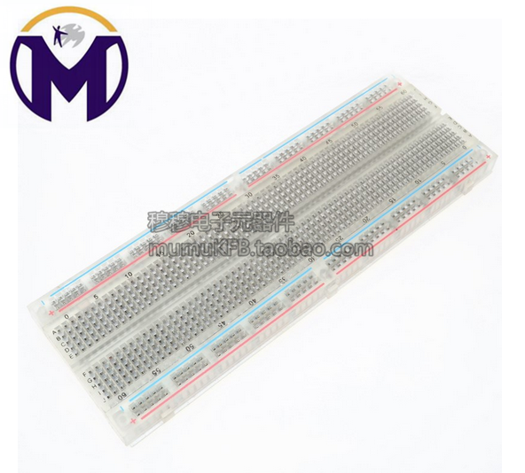 Transparent large breadboard high-quality breadboard 830 holes MB-102 transparent color plate mb-102 experimental board