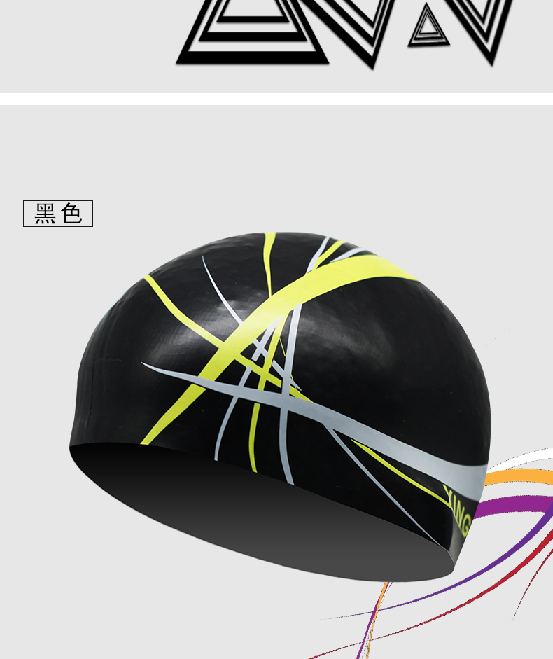 Tóc mới unisex không thấm nước chống trượt silicone mũ bơi nữ in mũ bơi người lớn mũ bơi nữ