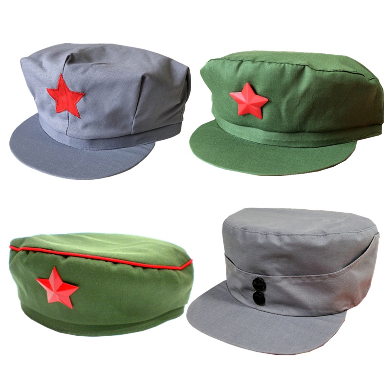 Children's gray octagonal hat adult men's and women's five-pointed star hat nostalgic