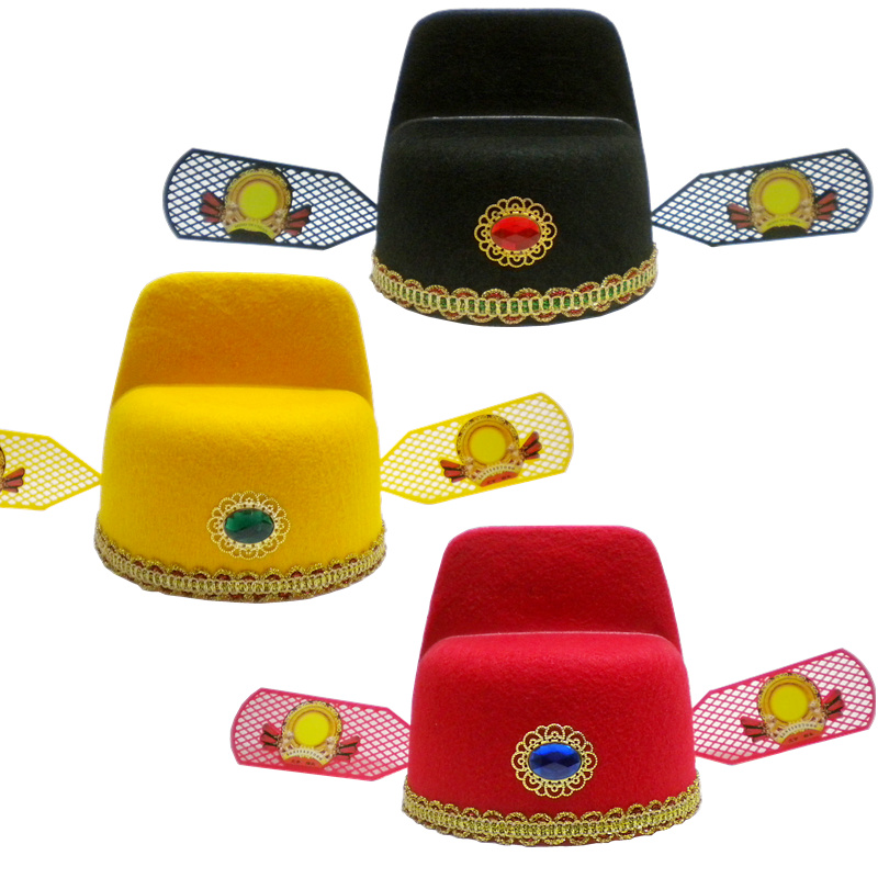 Adult Children Shaped Meta Hat U Yarn Cap New Lang Guan Guan Hat Opera Hat Props Ancient Dress Hat Ancient Show Hat
