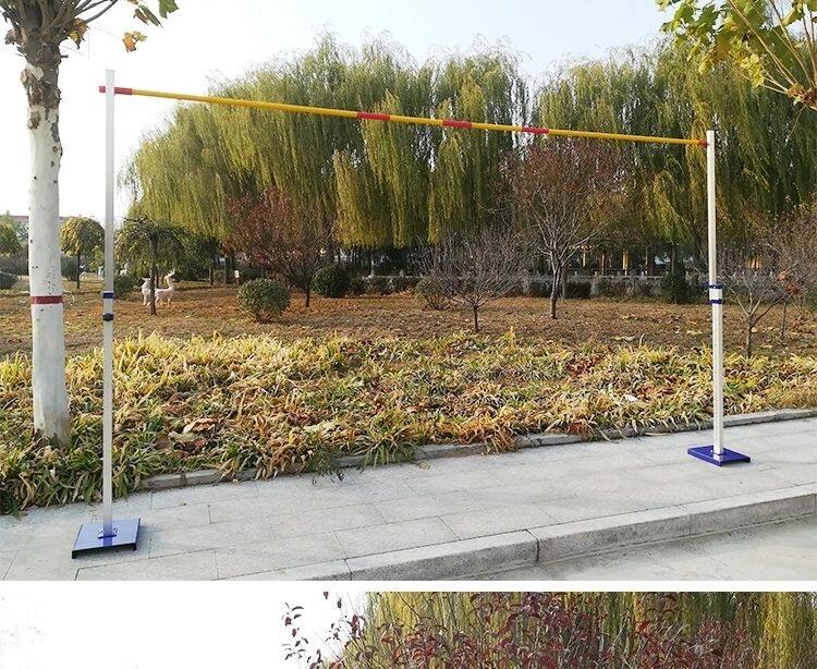 Прыжок в высоту 铝合金跳高架可调节升降移动带轮专业学校田径运动训练纤维横杆 Wolk wook