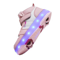 Heelys shoes for girls autumn and winter four-wheel skates for boys and children two-wheel sports shoes flashing four-wheel skates retractable