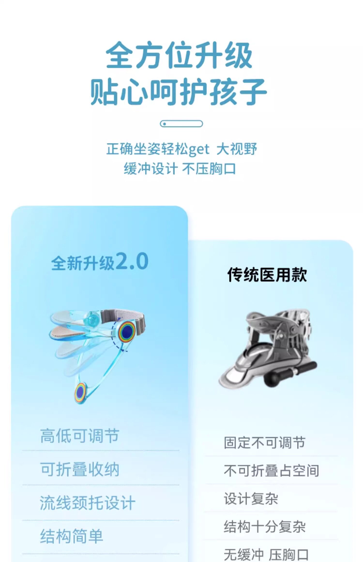 Тренажер для шеи 儿童脖子抬高器颈托脖子前倾矫正器学生防低头神器颈椎坐姿纠正不 Wolk wook