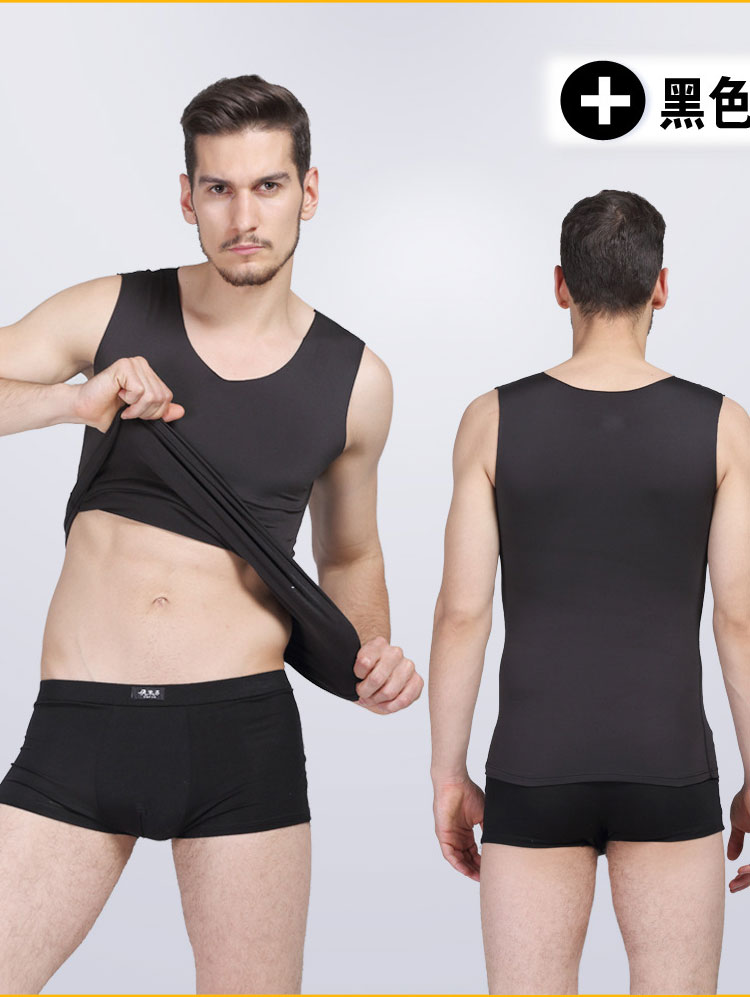Áo vest nam liền thân ấm áp bó sát và áo nhung dày trẻ trung cổ chữ V ôm sát cotton mùa đông áo ba lỗ nam form rộng