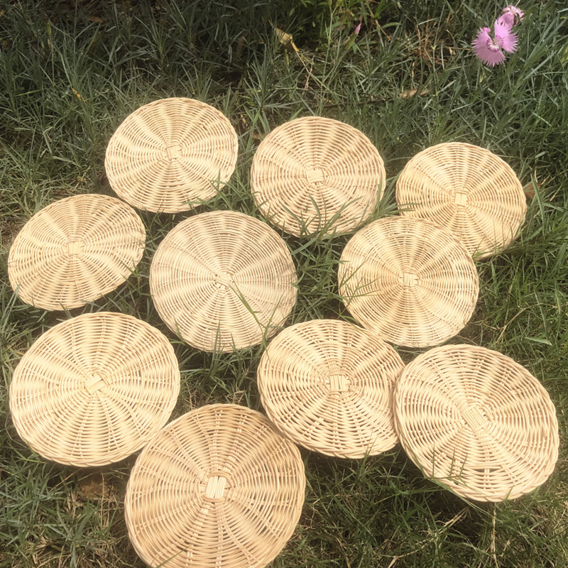 Kindergarten pastoral style decoration handmade bamboo woven plate Wall area corner ring plant Corner diy corridor diy