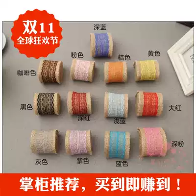 New kindergarten wall decoration ring creative material diy hand-made edge cloth linen lace flower cloth strips