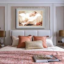 Bedroom bedside decoration painting wall decoration background wall painting mural hanging painting light luxury hotel character warm painting