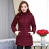 Áo len mùa thu sớm nữ dày chống quần áo cotton dài mùa đông cotton quần áo cotton nhẹ 袄 nữ 2018 mới phiên bản Hàn Quốc hoang dã áo phao nữ trung niên Bông