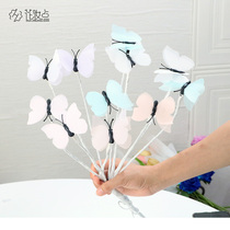 Makeup floral material butterfly decoration Seven New Years Valentines Yarn Cake Plugin Flowers Gift Girls Goddess Cake
