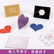 Decorate the flowers Valentines Day greeting card small fresh congratulations birthday wishes card bouquet message flowers decoration hanging card